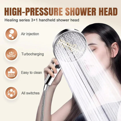 HydroEase Air-Boost 5.9" High-Pressure Handheld Shower Head